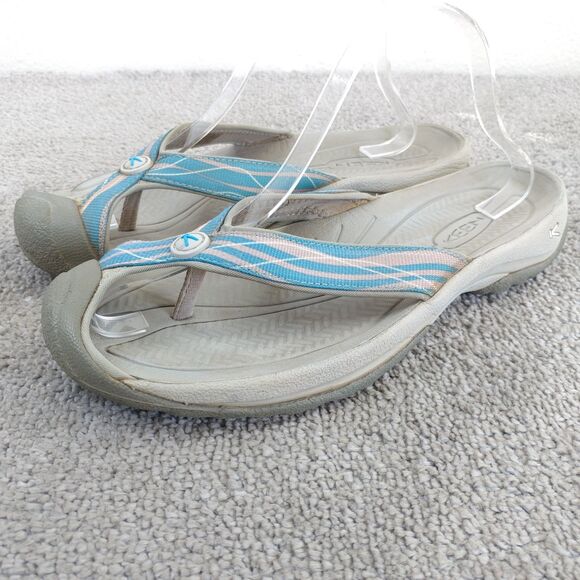 Keen Waimea H2 Womens Size 9 Slip On Closed Toe Thong Flip Flop Sandal Blue - Picture 1 of 8